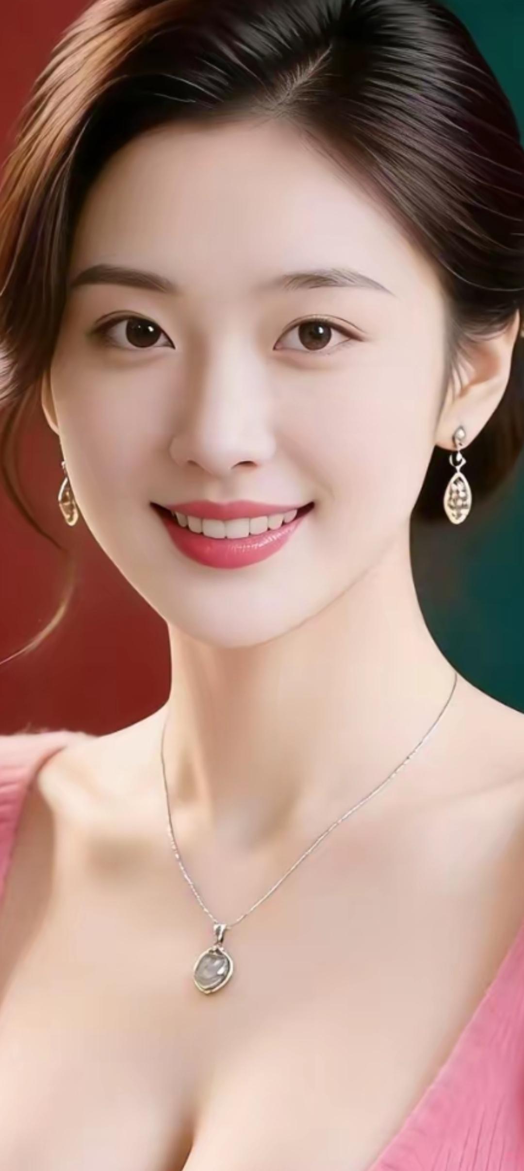 优雅气质，甜美笑容，珠宝闪耀，完美女神！