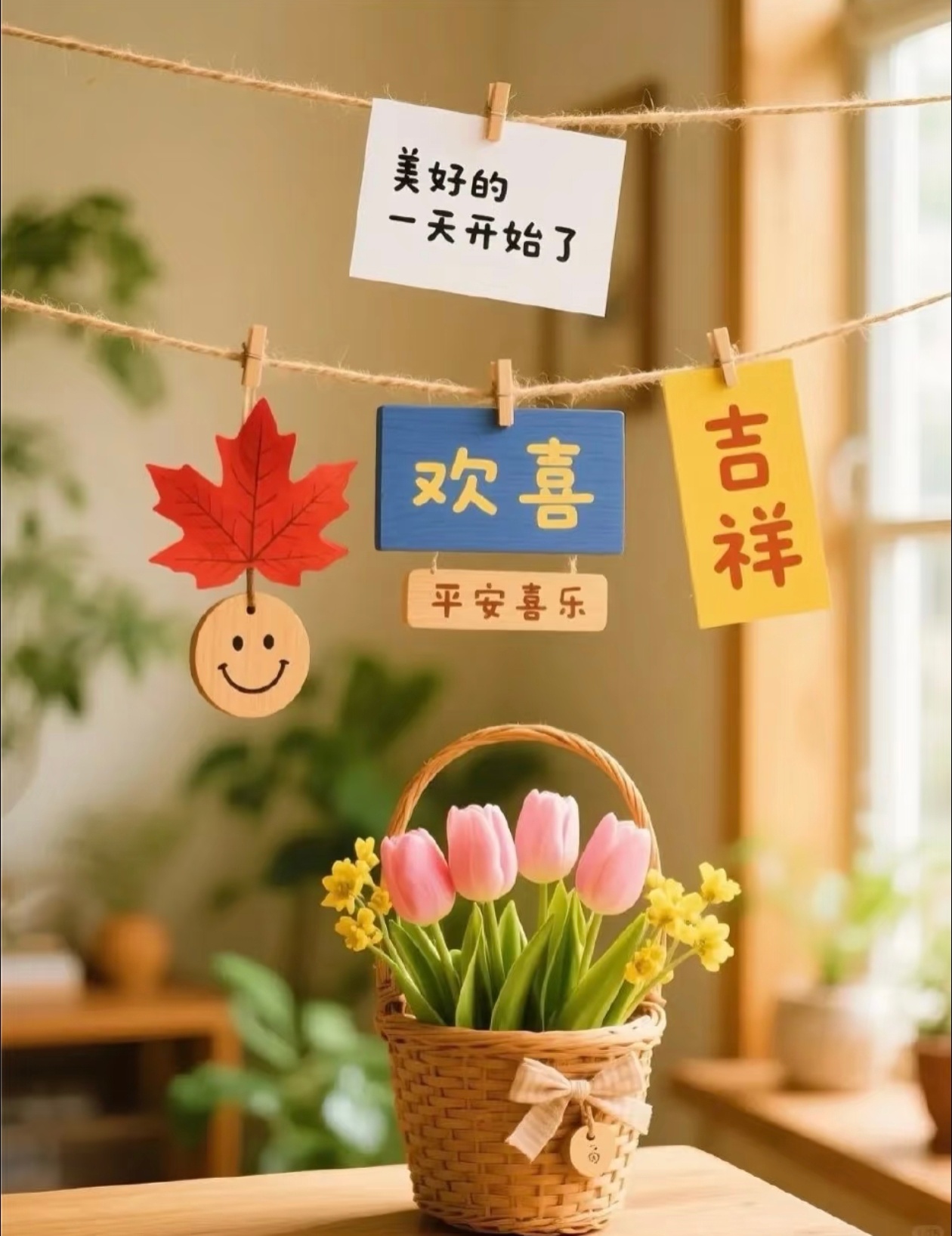 不管今天是什么天气，记得带上自己的阳光，日子总是，一边忙碌，一边治愈，健康快乐，