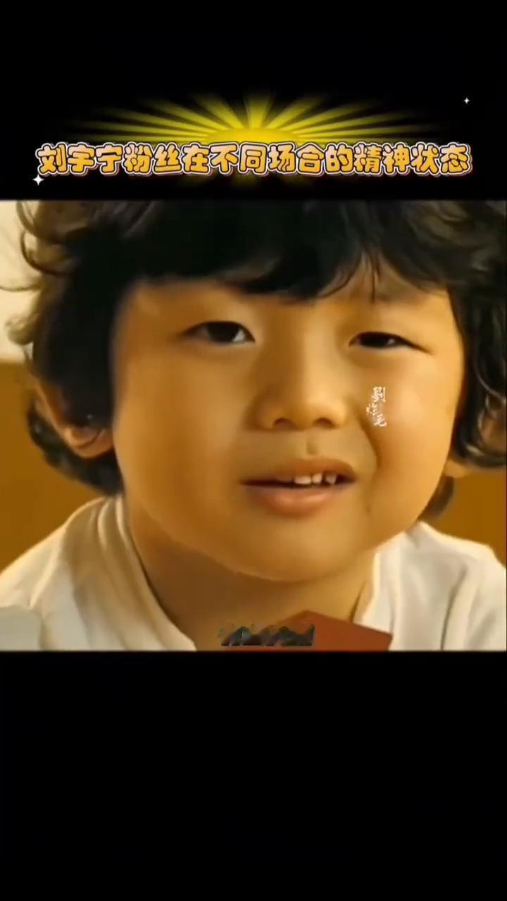 刘宇宁粉丝在不同场合的精神状态。
刘宇宁的粉丝真是一个神奇的存在，我家粉丝跟人家
