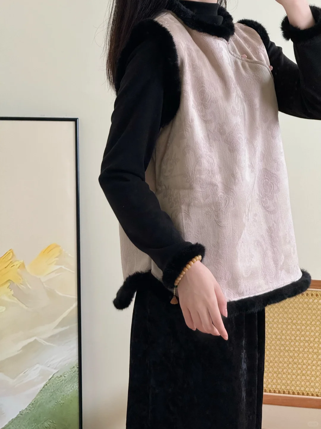 新中式｜烤麸奶皮 复古少女感小马甲