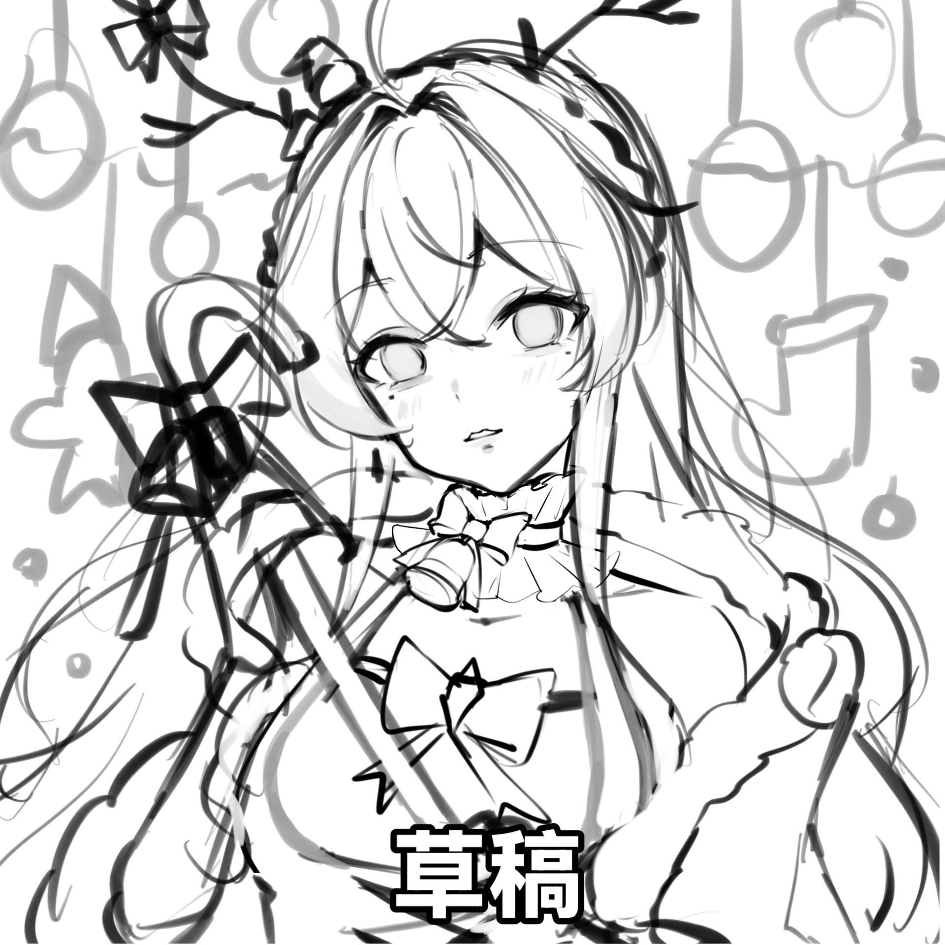 圣诞快乐哦是四张不一样的圣诞头像稿。