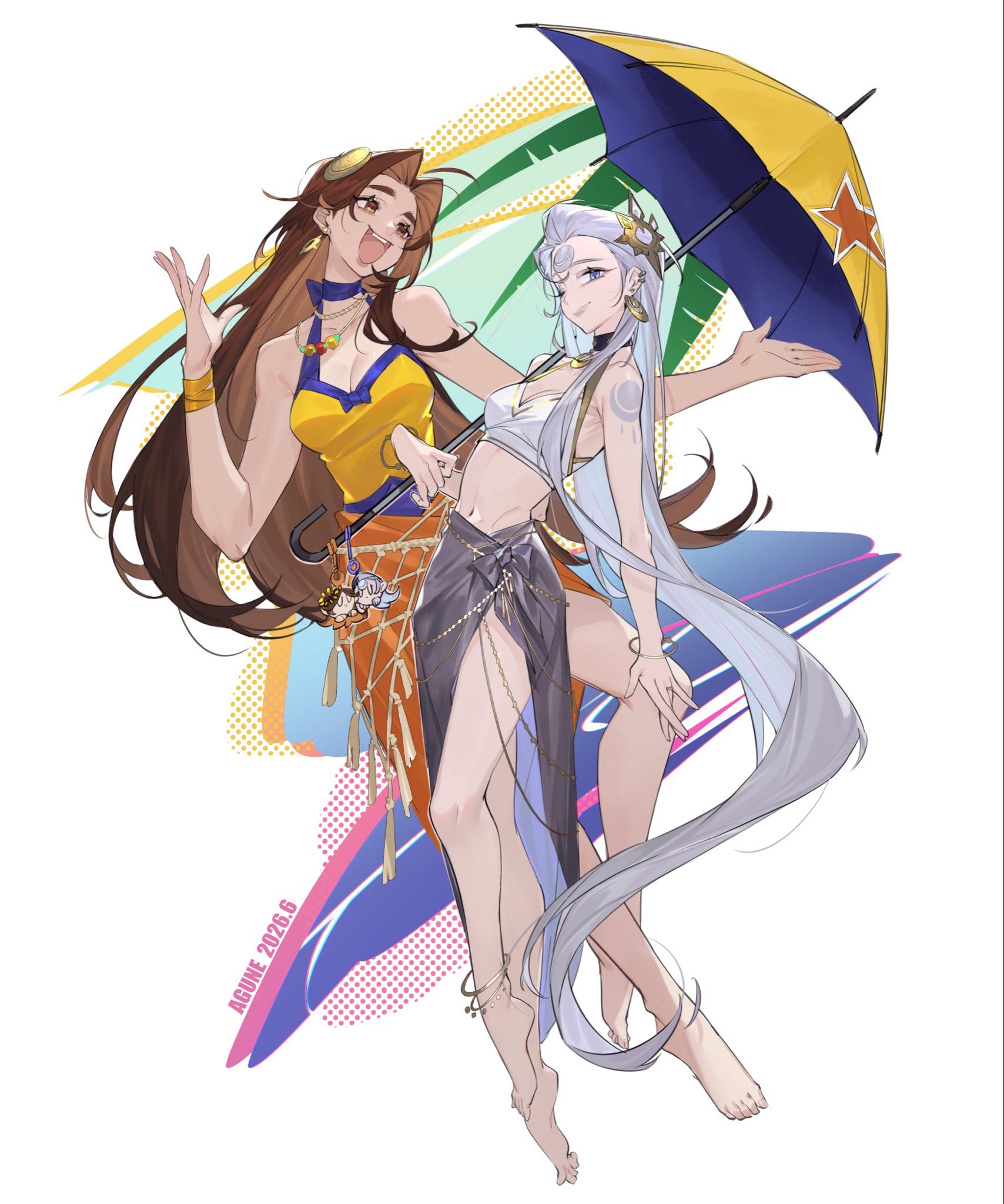 泳池派对 蕾欧娜&黛安娜（cr:Agune_p）英雄联盟
