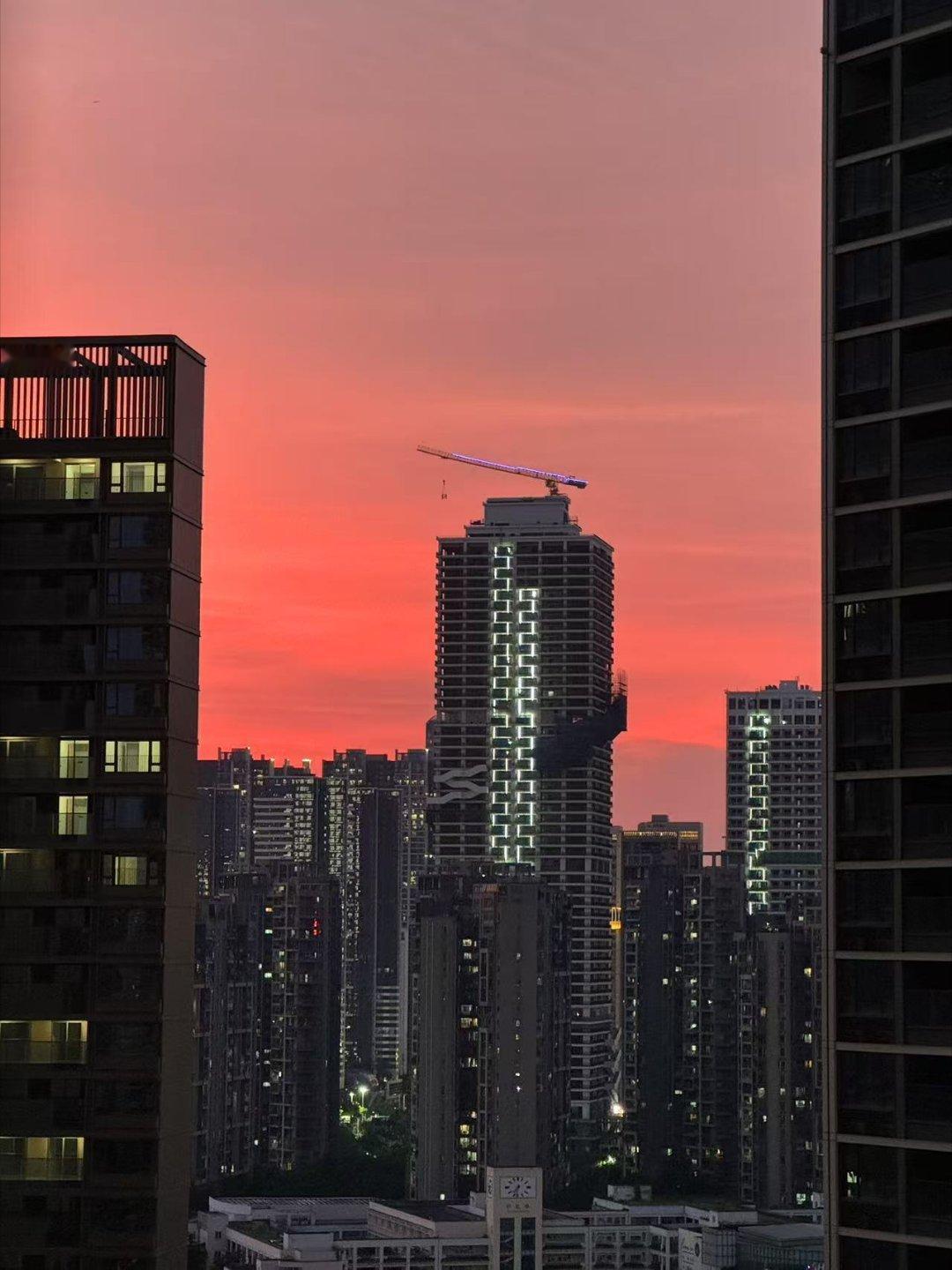 深圳超级晚霞深圳这晚霞，好美啊  ​​​
