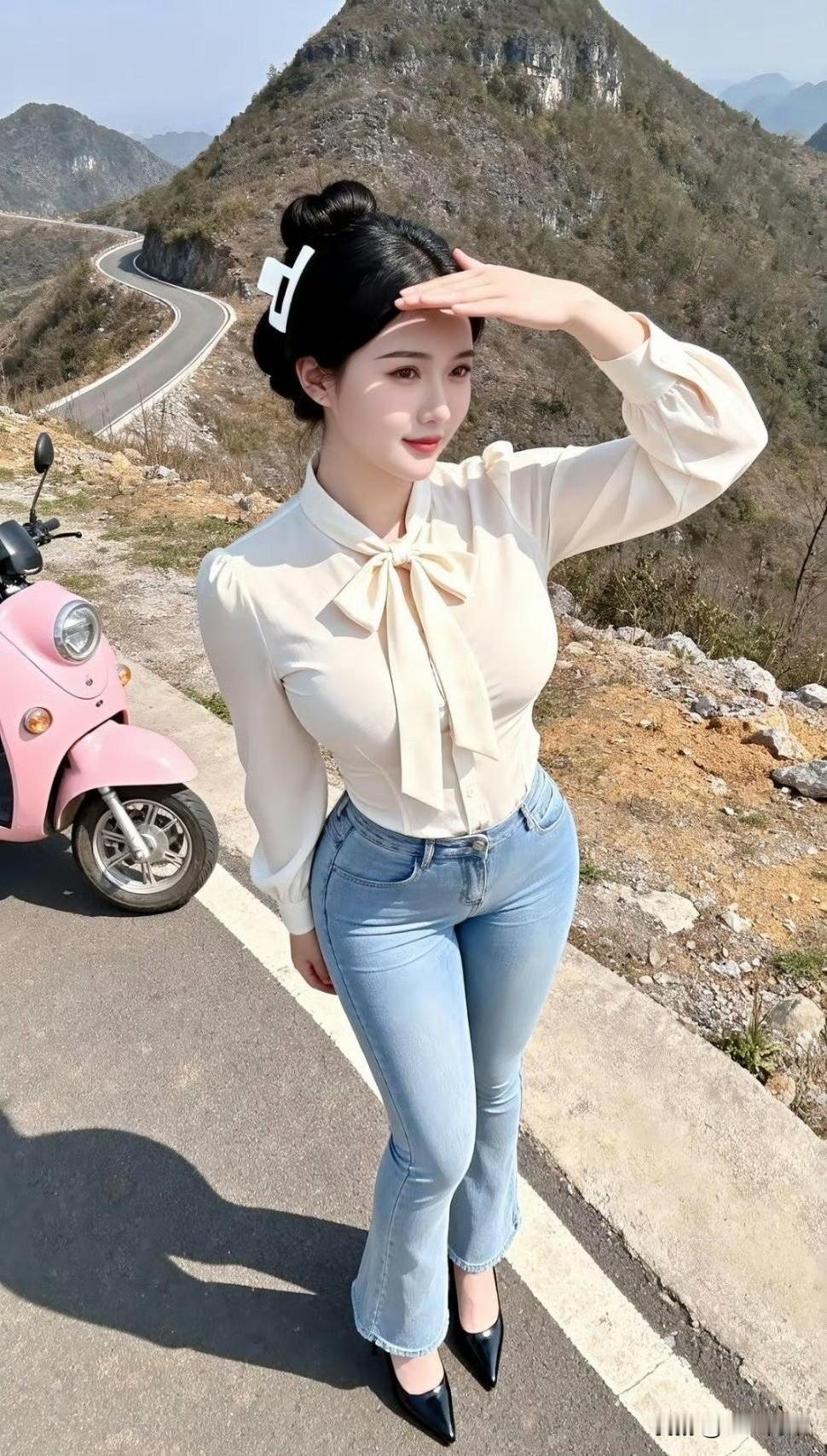 骑电动车一定要戴好头盔。