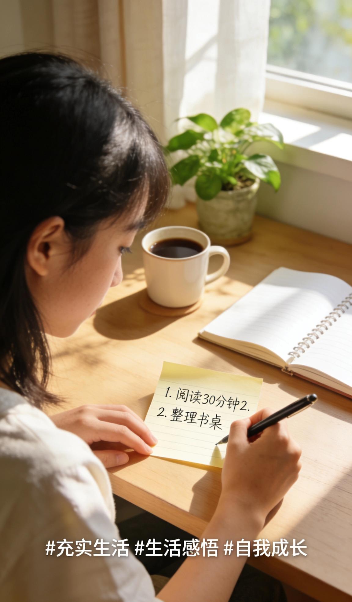 想要把每一天都过得充实，核心是让生活有规划、有热爱、有成长。清晨可以花几分钟梳理
