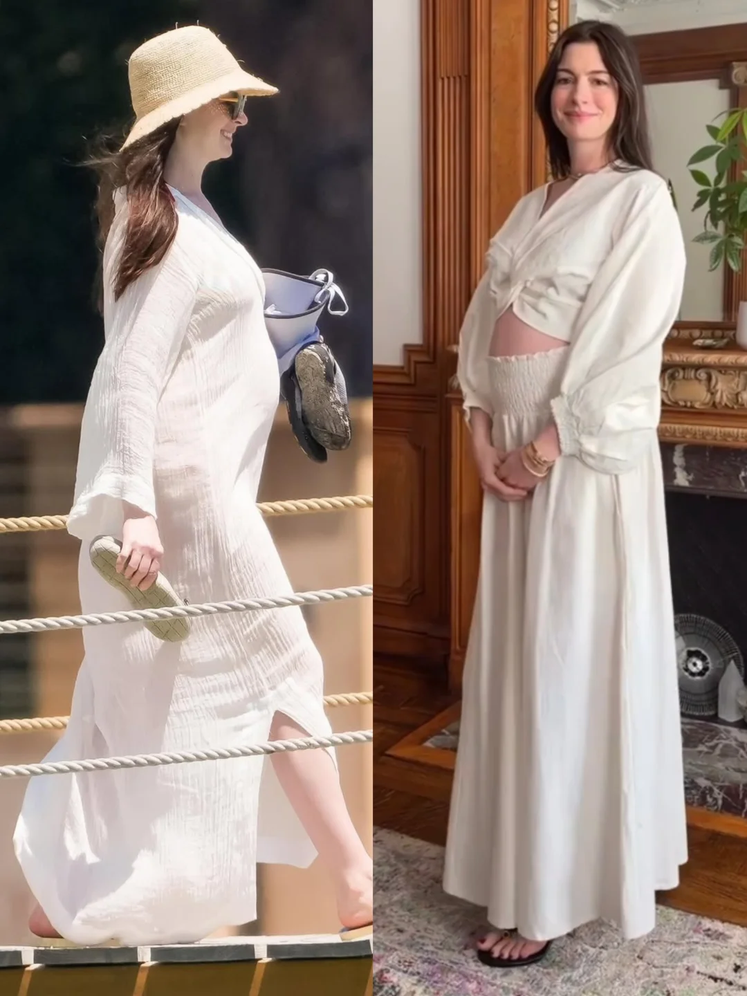 安妮海瑟薇官宣三胎，抱肚子动作太可爱了