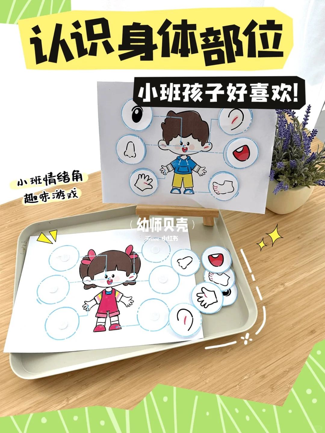 幼儿园情绪角游戏🌈认识身体部位👀