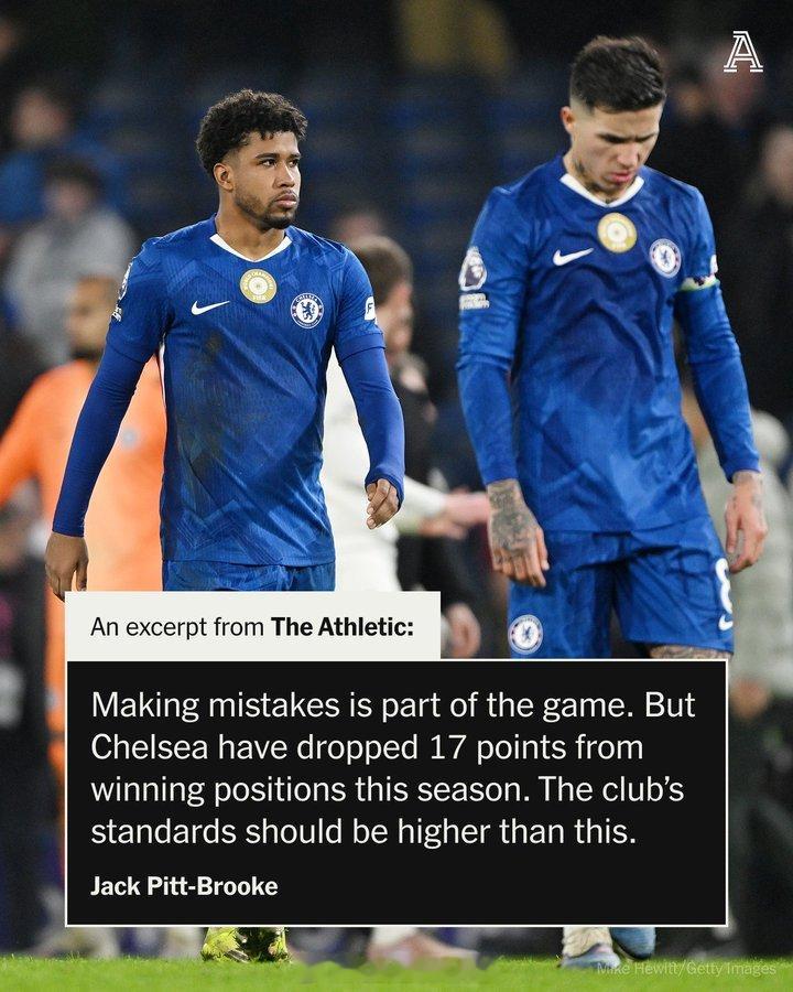 【切尔西不擅长踢顺风球】TA统计：切尔西是本赛季英超联赛球员平均年龄最年轻的球队