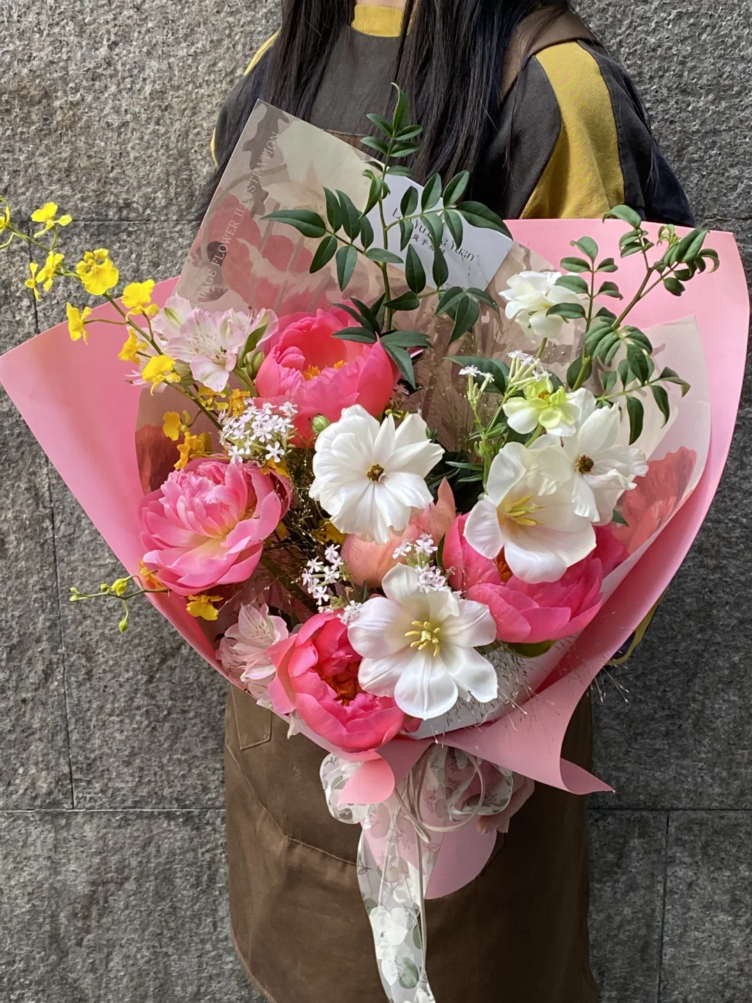 落日珊瑚芍药花束｜2026母亲节花束