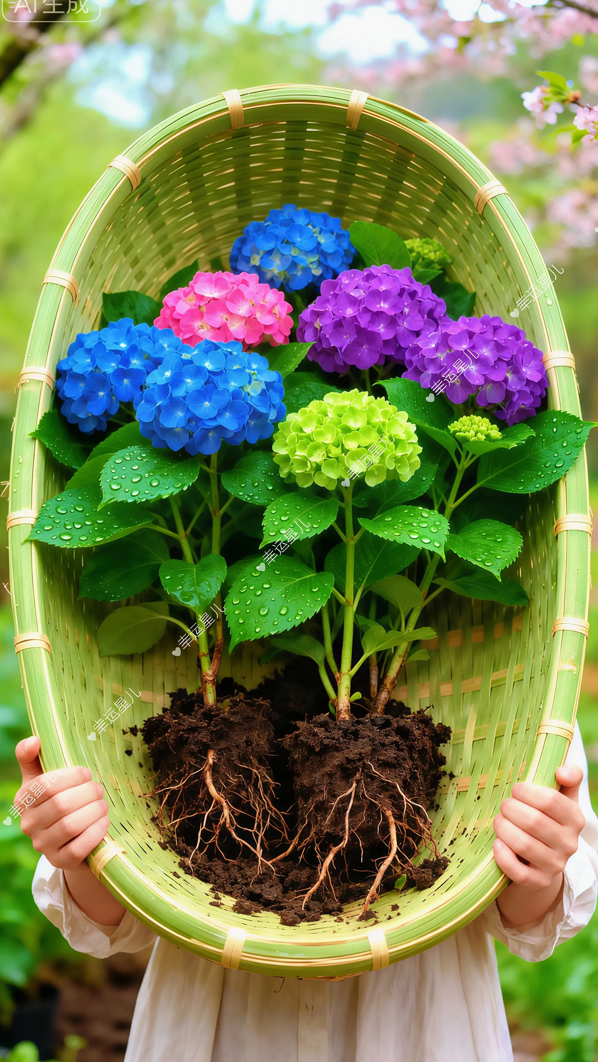 春日的温柔氛围感，被这簇绣球花狠狠拿捏了🌿 叶片油绿厚实，新芽饱满有...