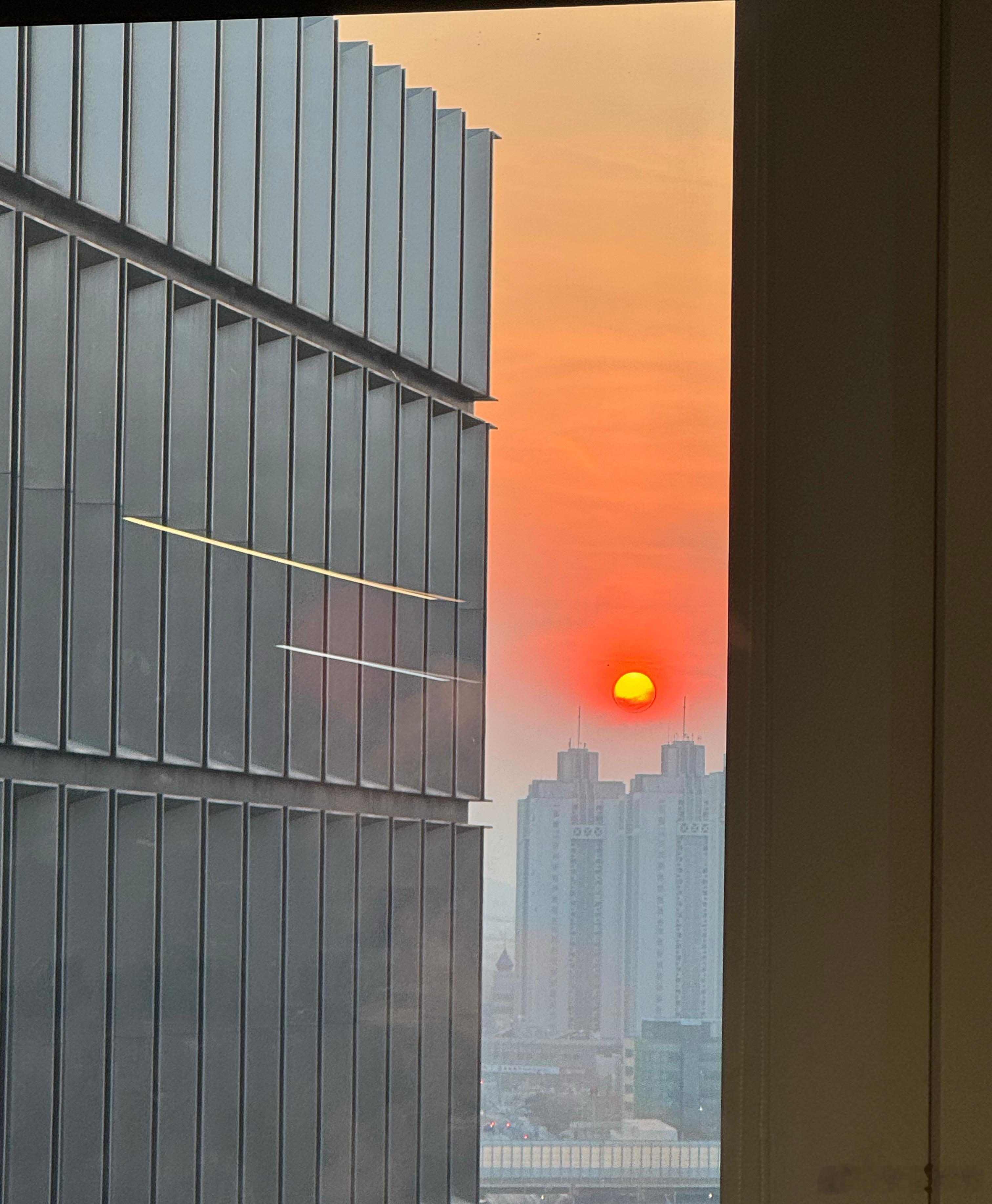 今天夕阳好美 