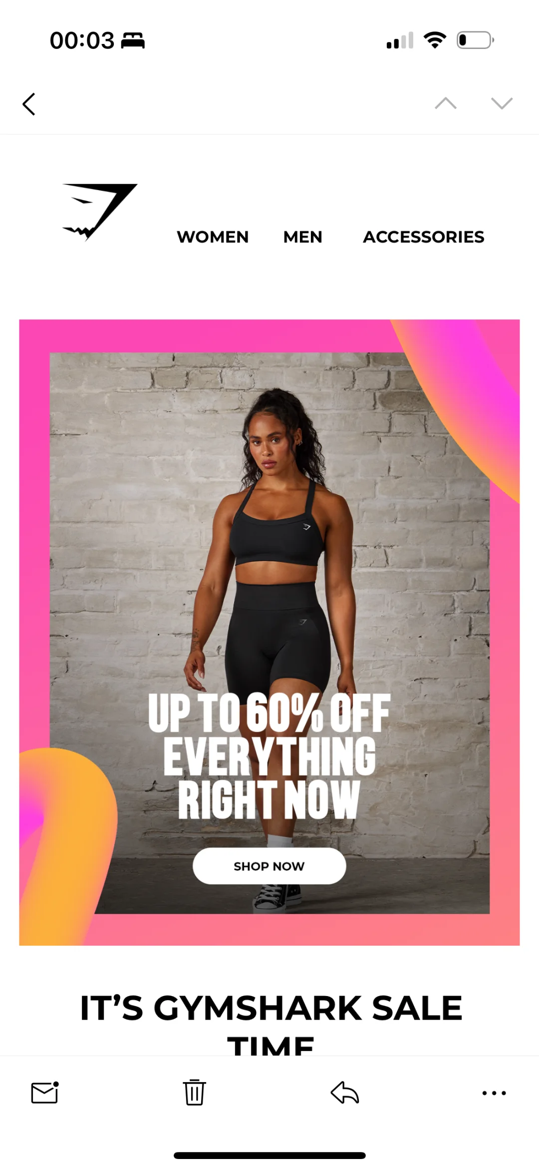 gymshark打折！快冲