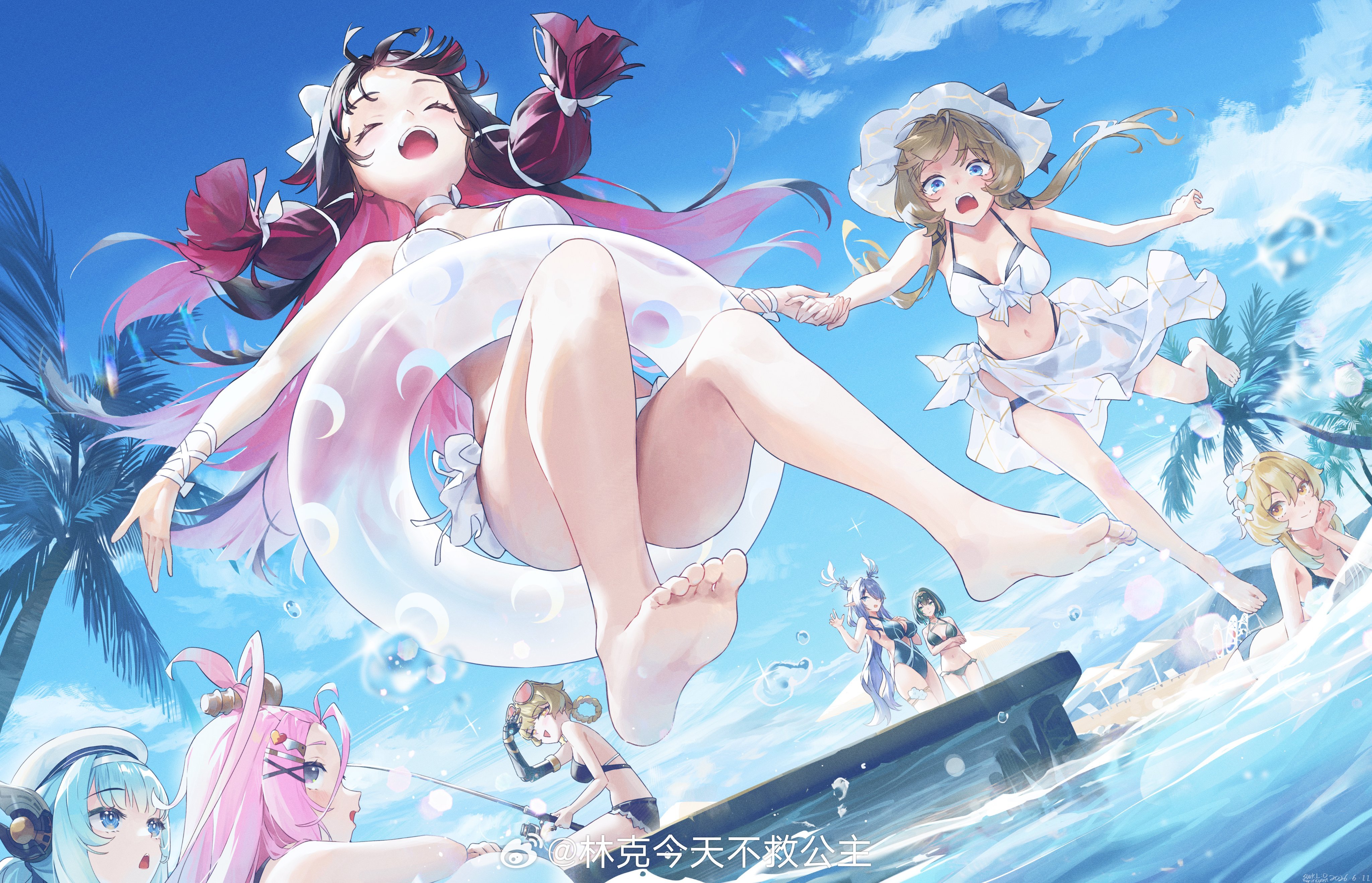 夏日派对中的女同事   原神原神挪德卡莱原神月之七