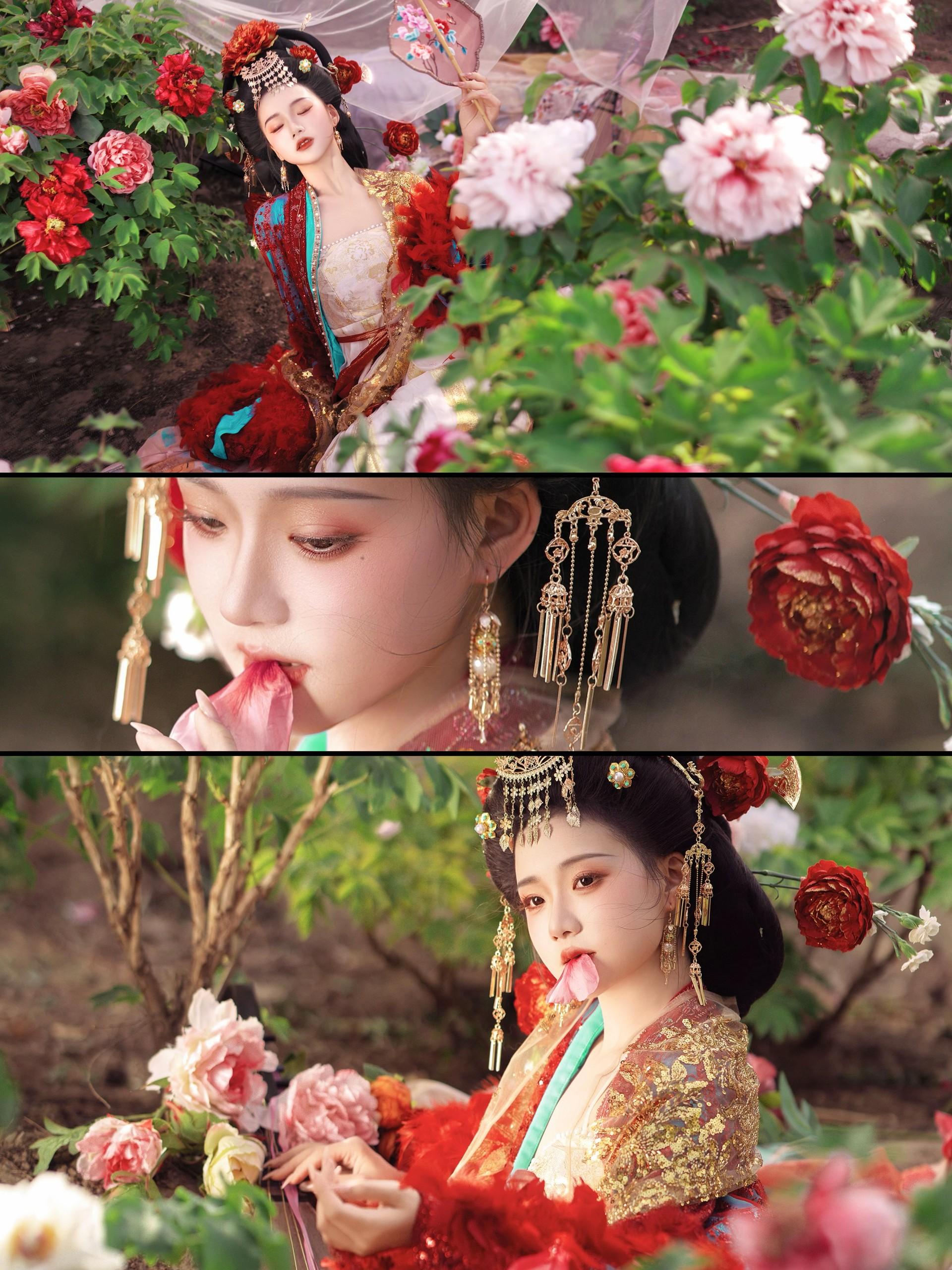 “你说她是妖妃？”。出镜：柚子 妆造：  汉服：濯羽汉服 啊这地方我说...