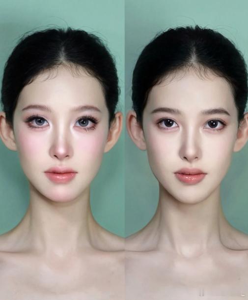 普通女生化妆最有效果的一步 你们再拿这些权威建模举例子试试呢？这是妆的问题吗？？