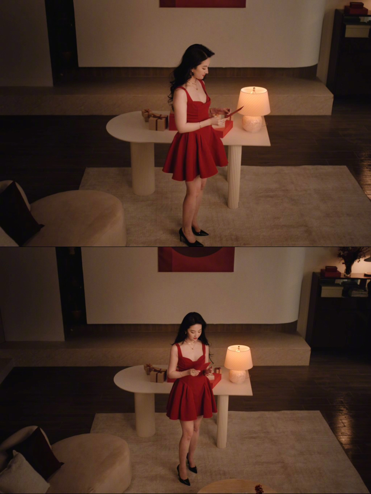 宝格丽刘亦菲 璀璨烟火邂逅绝色红裙，刘亦菲的新春造型美出新高度！珠宝叠戴勾勒精致