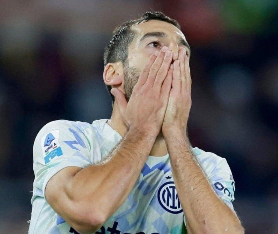 姆希塔良将在国际比赛日之后回归，缺阵一场意甲联赛。🔵⚫国际米兰意甲拉齐奥1比0