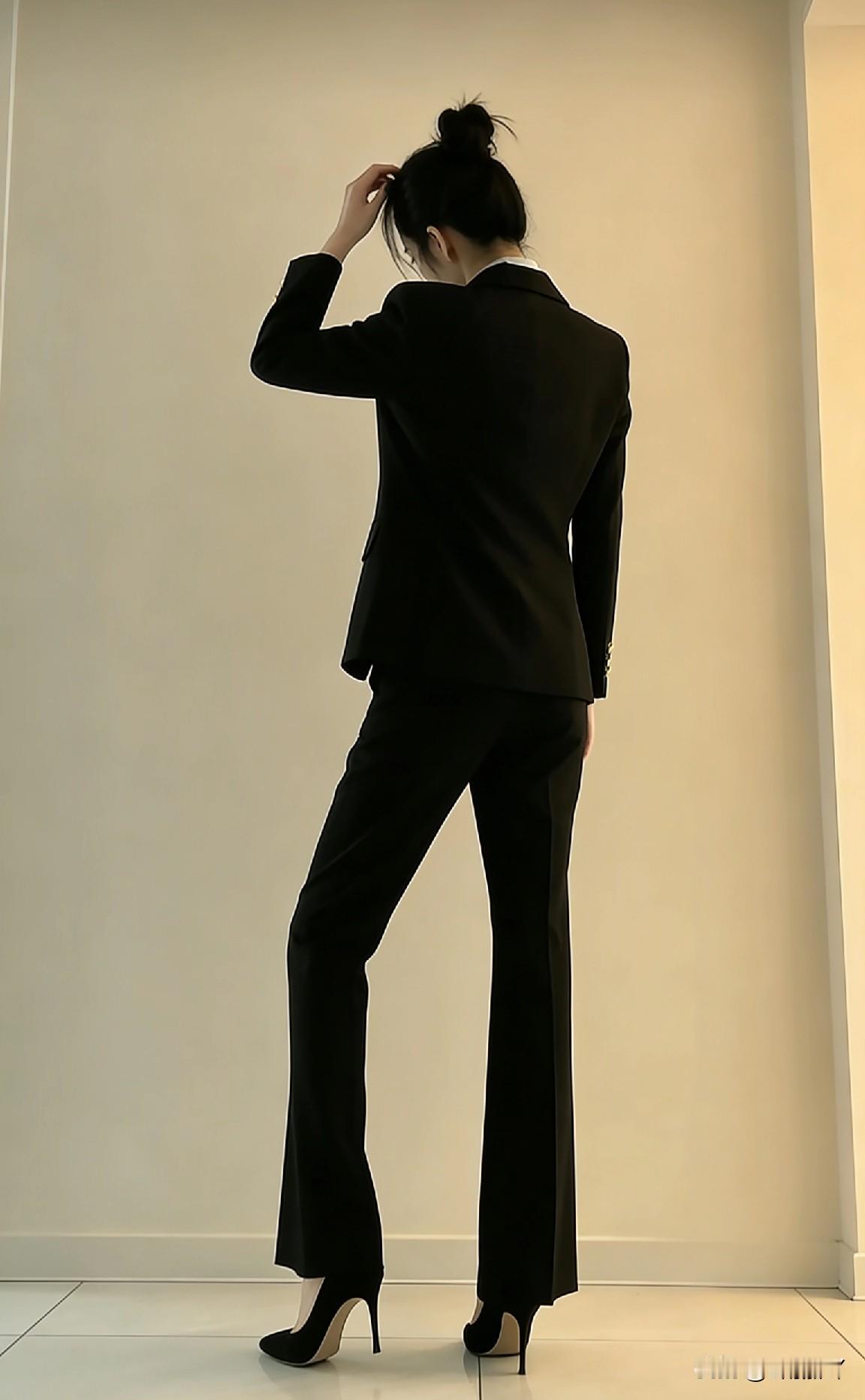 本姑娘就喜欢穿职业装，你去找黑丝吧，脱了裤子还有秋裤职业装 美女职业装 职业装穿