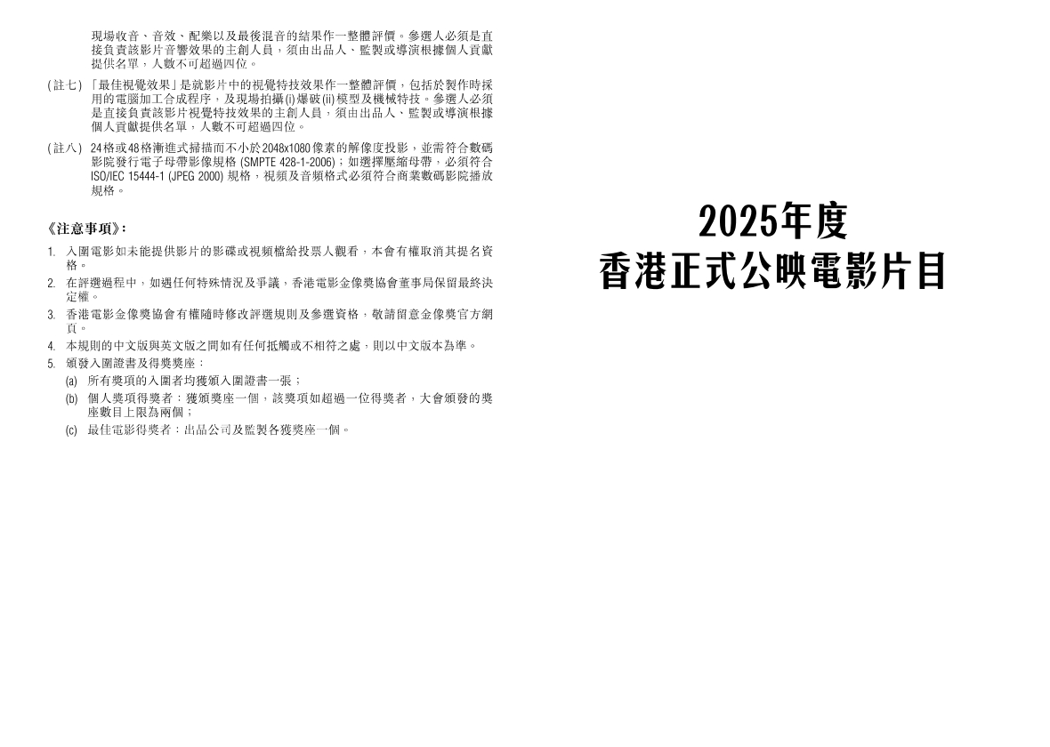 查了一下，今天释出的这份所谓的金像奖 入选名单严格意义上应该叫“2025年度香港