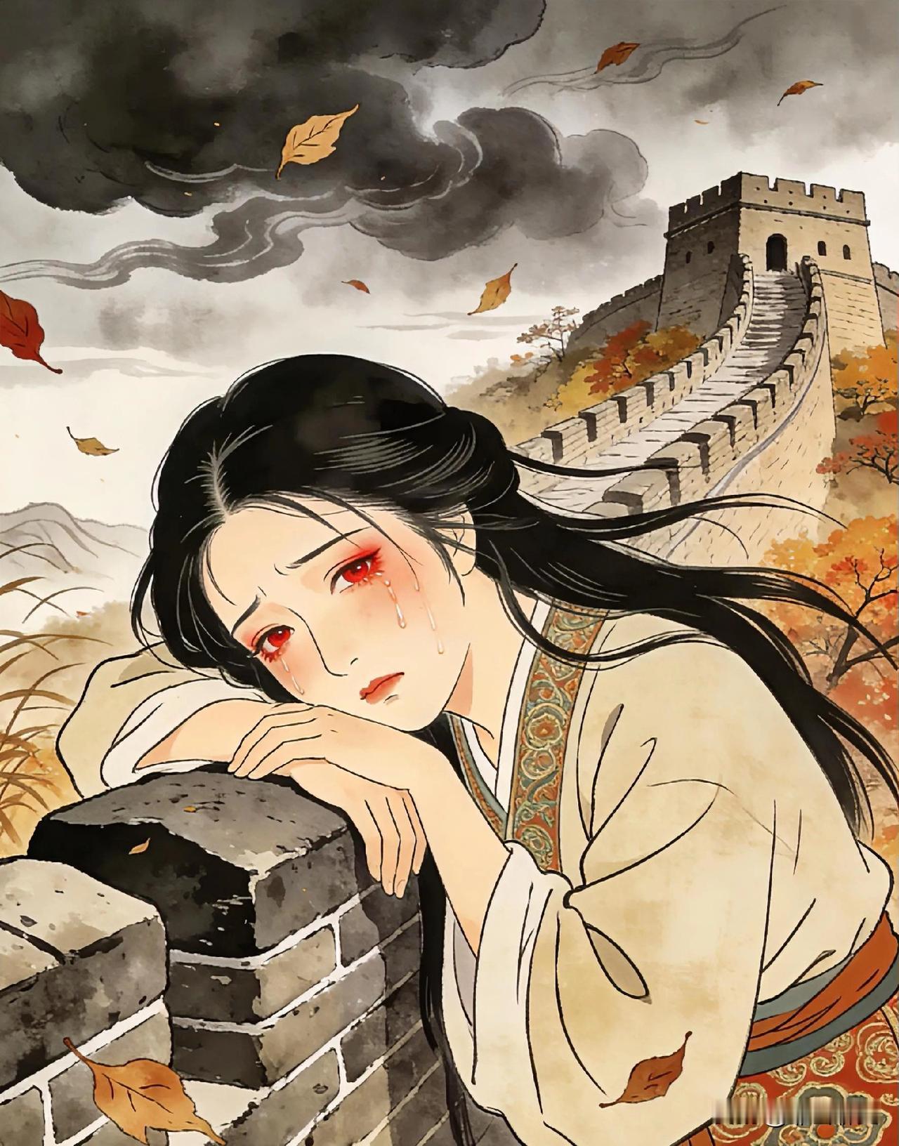 敦煌藏经洞里的变文卷子，让“杞梁妻哭倒长城”的故事露出了更早的模样。这比我们熟知