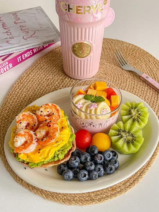 夏日brunch 🍃恰巴塔三明治酸奶杯🍑冰美式