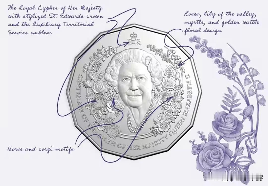 英国女王百年诞辰纪念币在澳大利亚出炉， 新肖像曝光即引发争议！
 
澳大利亚皇家