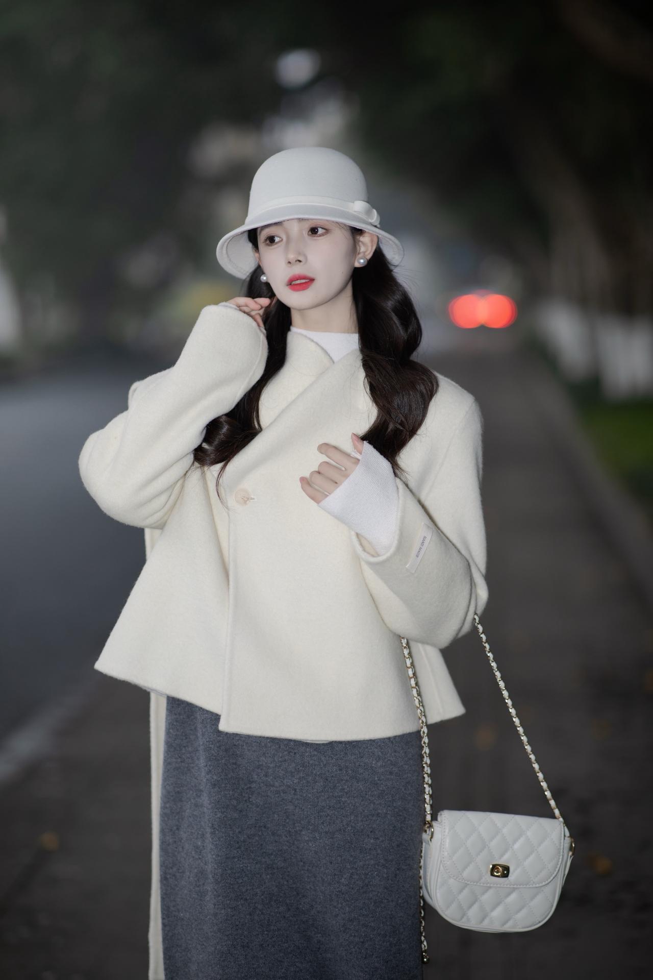 留洋大小姐既视感～羊绒大衣 短款大衣 大衣穿搭