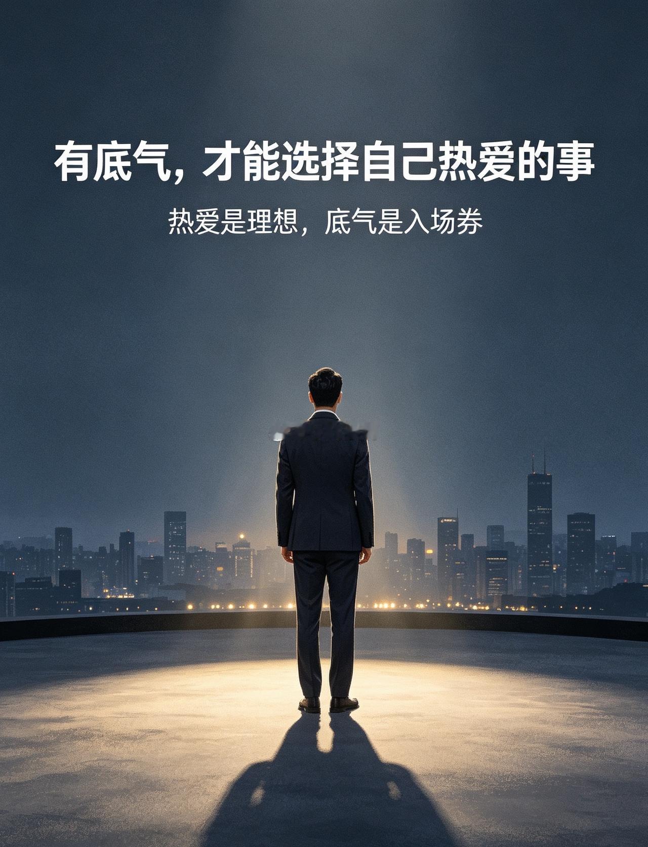 很多人以为追随热爱只需要一腔热血，但现实是：热爱不是凭空任性的选择，底气才是前提
