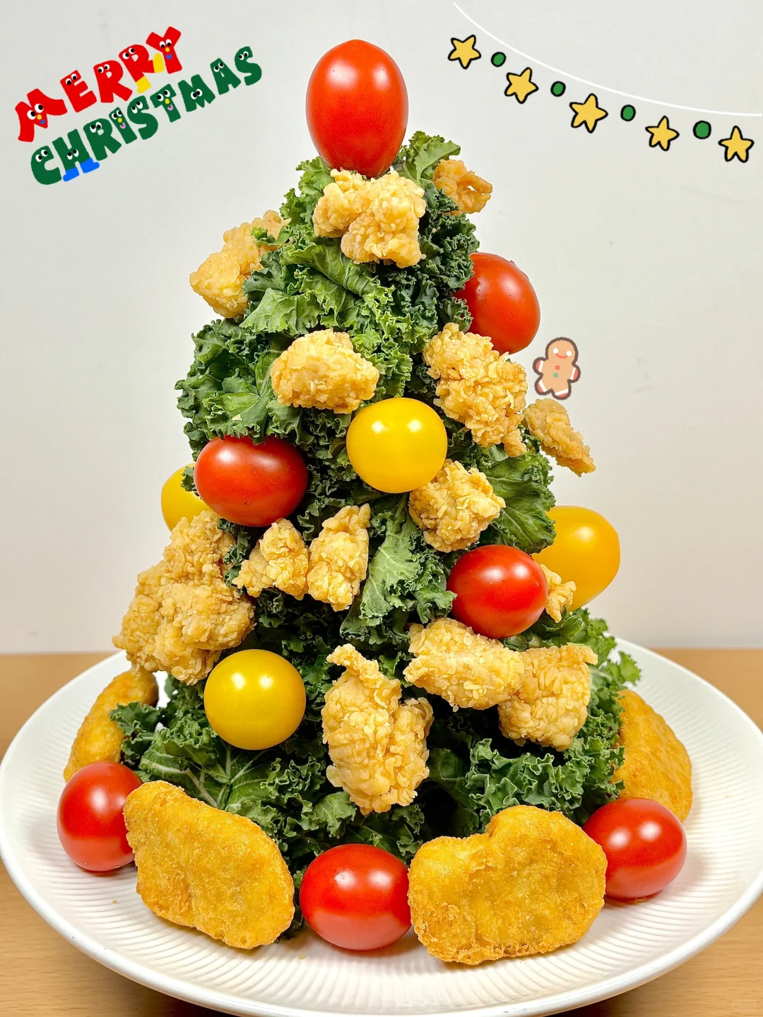 吃不完的炸鸡，那就做成圣诞树吧🎄