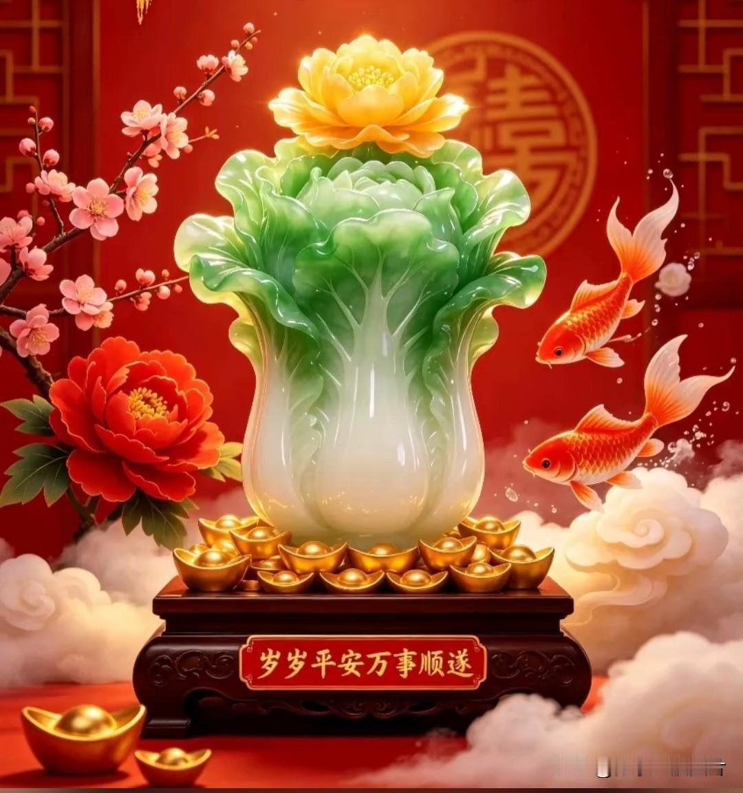百财聚来，年年有余。
