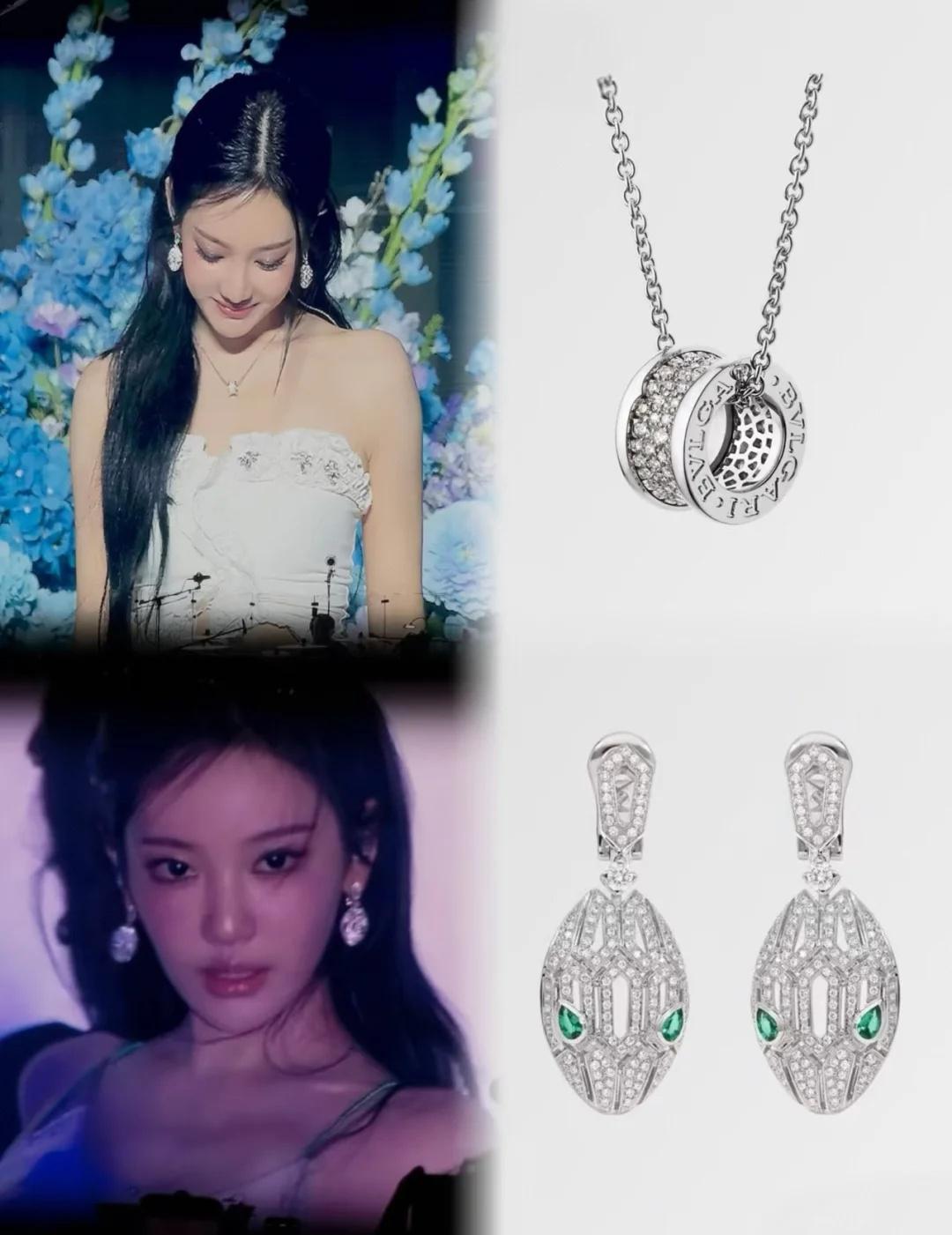 独属于宁艺卓的闪耀时刻
这一身真的美到心巴上了🥹
白抹胸裙配宝格丽珠宝，整个人