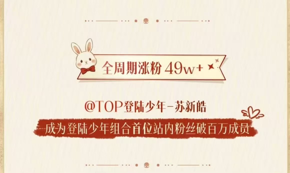 苏新皓生日分享会战报苏新皓团内粉丝破百万苏新皓生日分享会战报，太帅了吧，