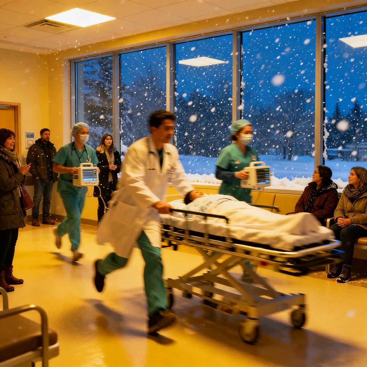 十堰今夜又将迎大雪！
医院急诊科又要忙了……

医护们，又要开启连轴转的奋战模式