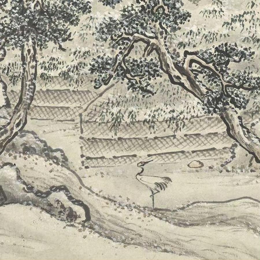 明.孙克弘绘《销闲清课图卷》欣赏|台北故宫博物院藏
“拨火煨霜芋，围炉咏雪诗。此