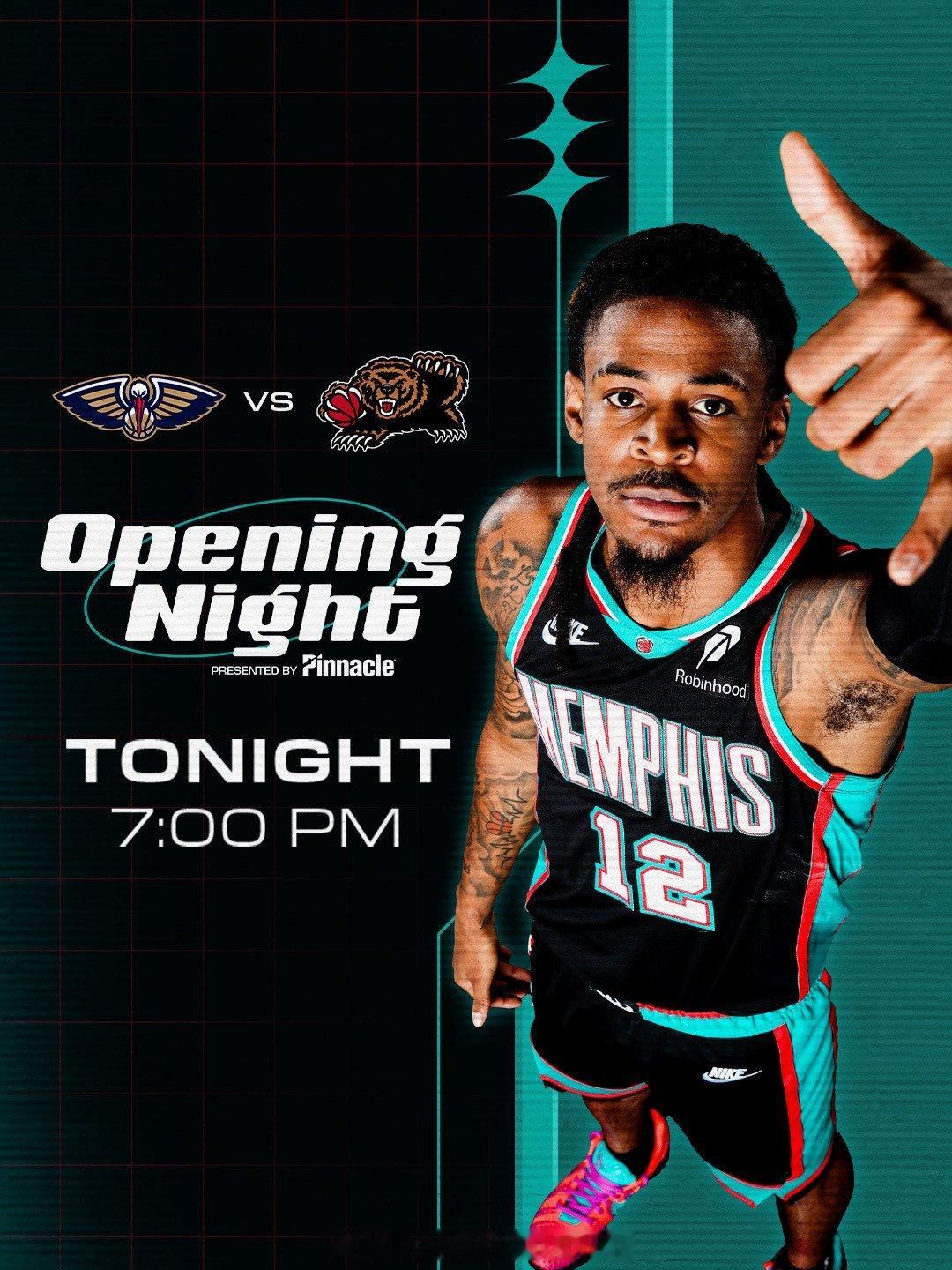 明早不见不散！ 莫兰特鹈鹕vs灰熊 ​​​