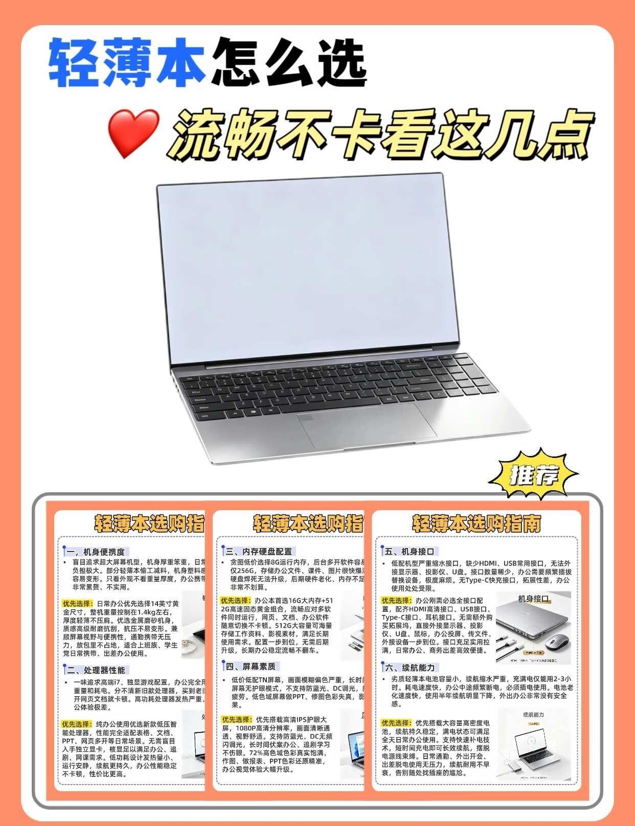 轻薄本别乱买💻上班族学生党避坑攻略
很多人选轻薄本只看颜值，买回来要么太重压肩