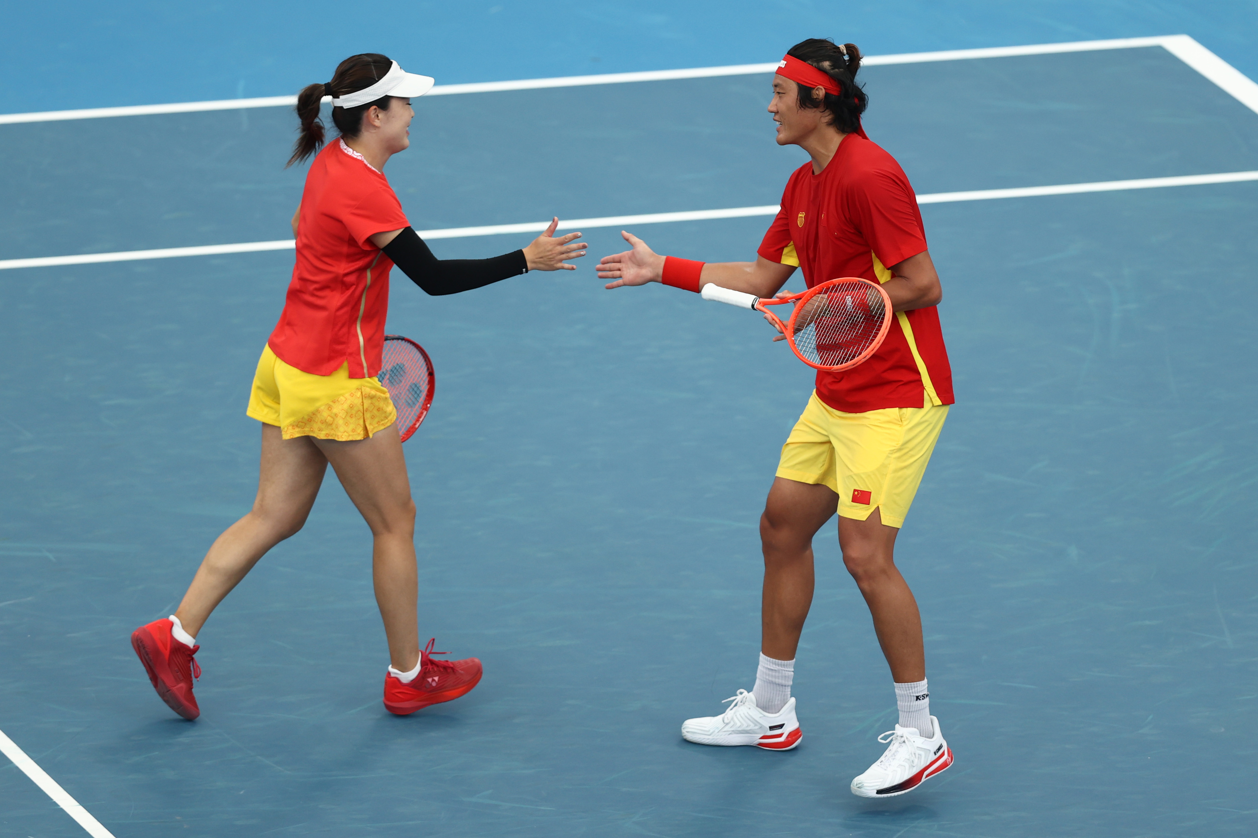 中国队战胜比利时队💪2026联合杯悉尼赛区B组小组赛，🇨🇳朱琳/张之臻5-