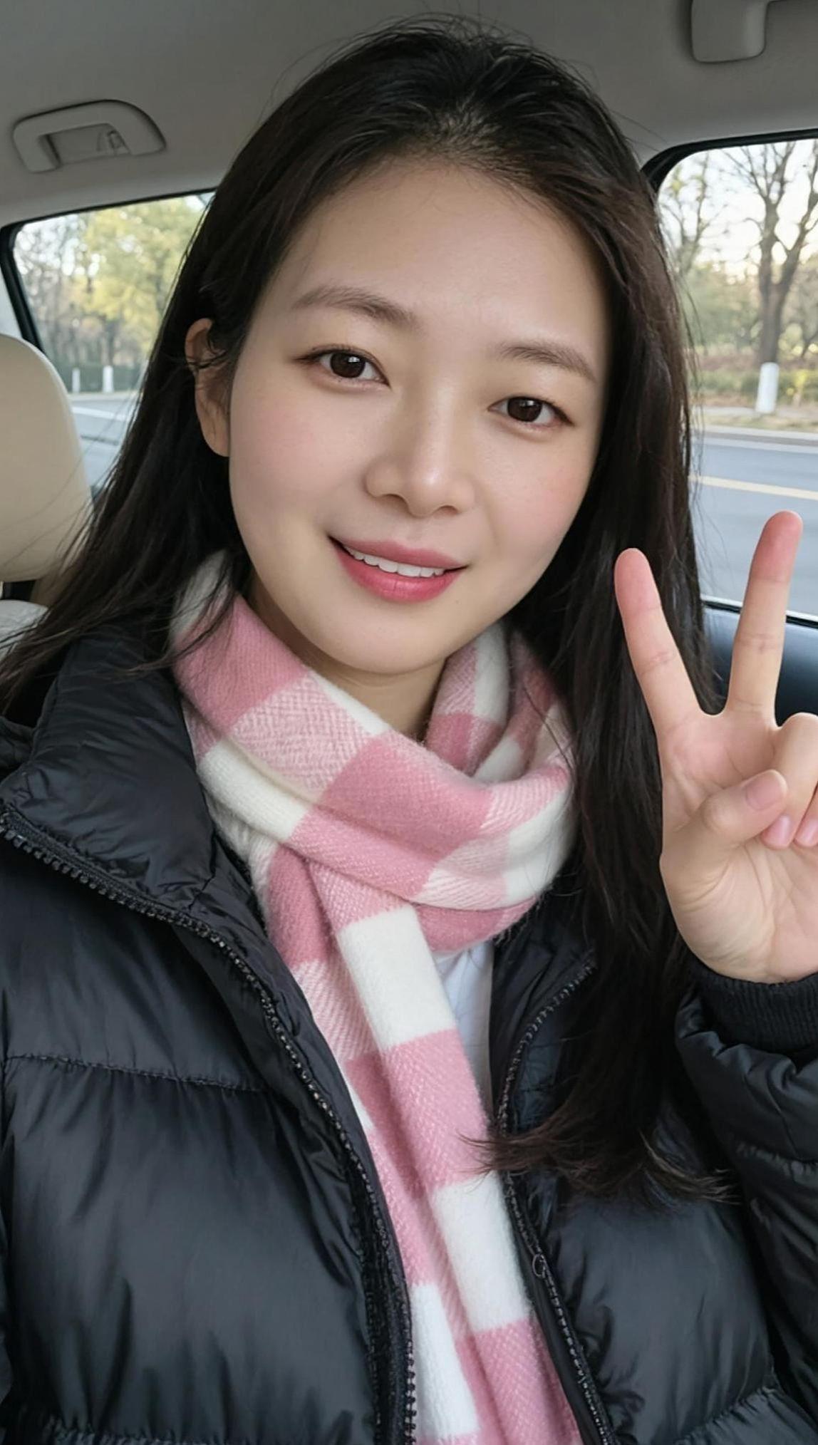 AI冬日自拍风 清纯甜美女孩 颜值 冬季穿搭 优雅气质抖音ai创作