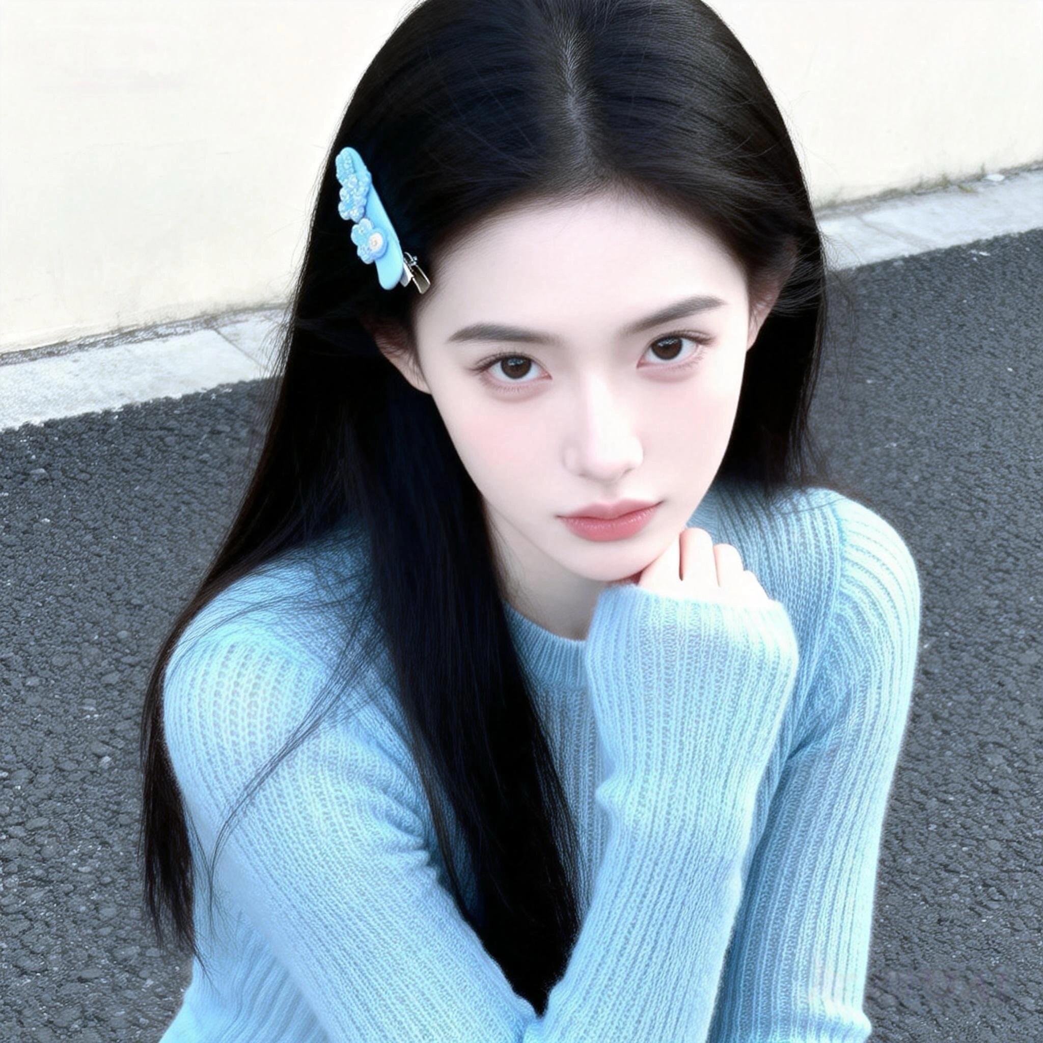 wechat女生头像｜甜美女头｜优质女生头像｜蓝色系头像 