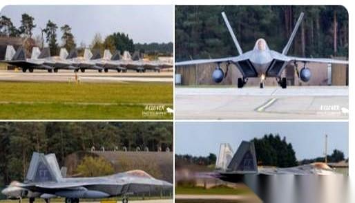 美军的F-22，号称全球最强战机，突然集体打包，飞越大西洋溜回了老家。
不是不想