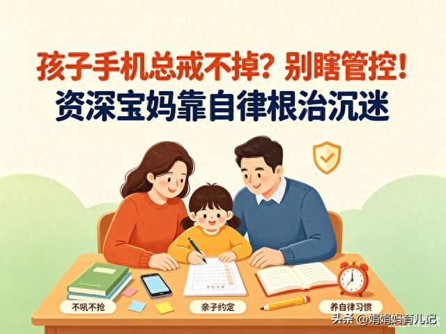 孩子手机总戒不掉？别瞎管控！资深宝妈靠自律根治沉迷