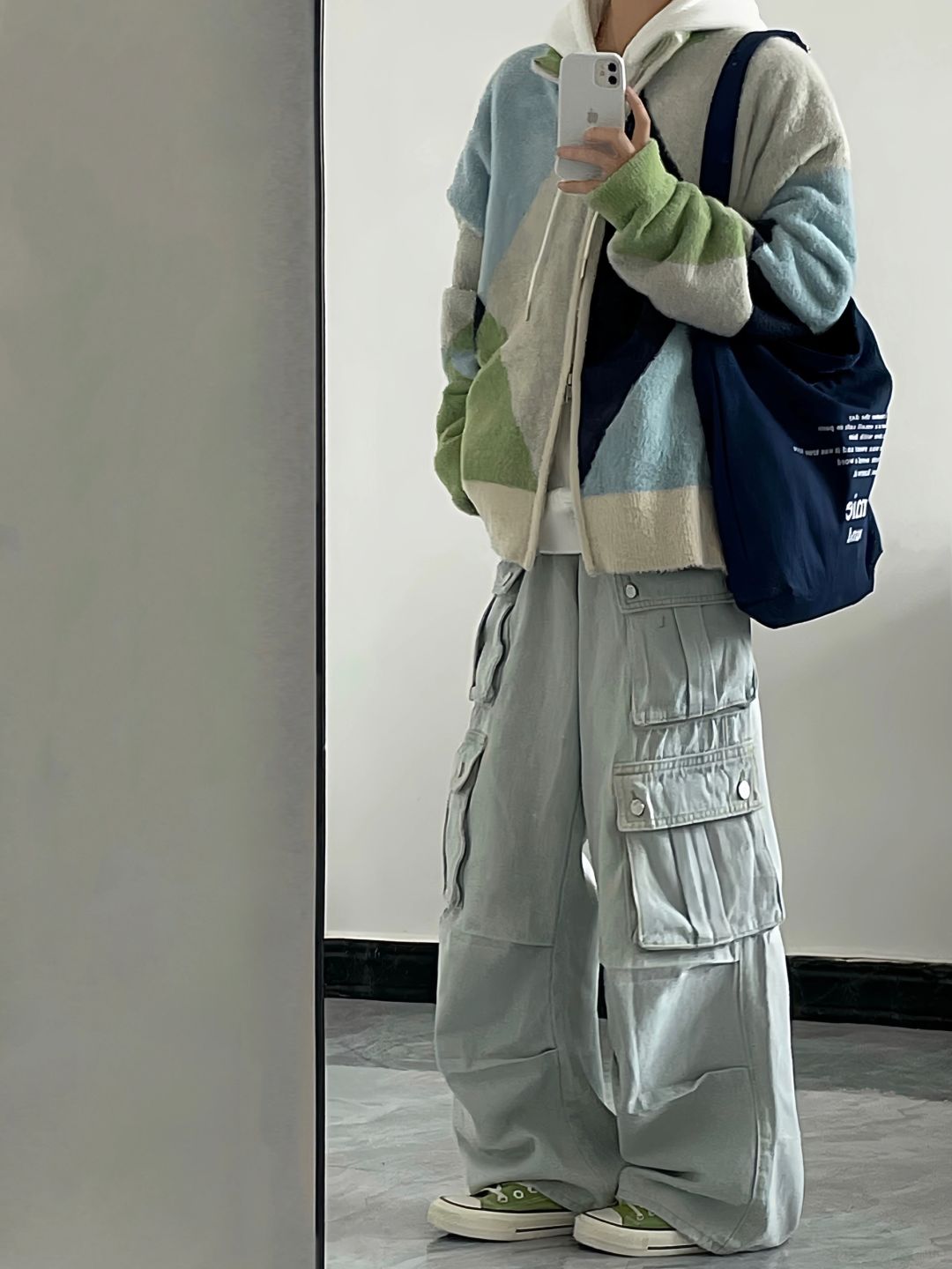 📗期待春天！复古浅色系！毛衣➕工装裤好清新！