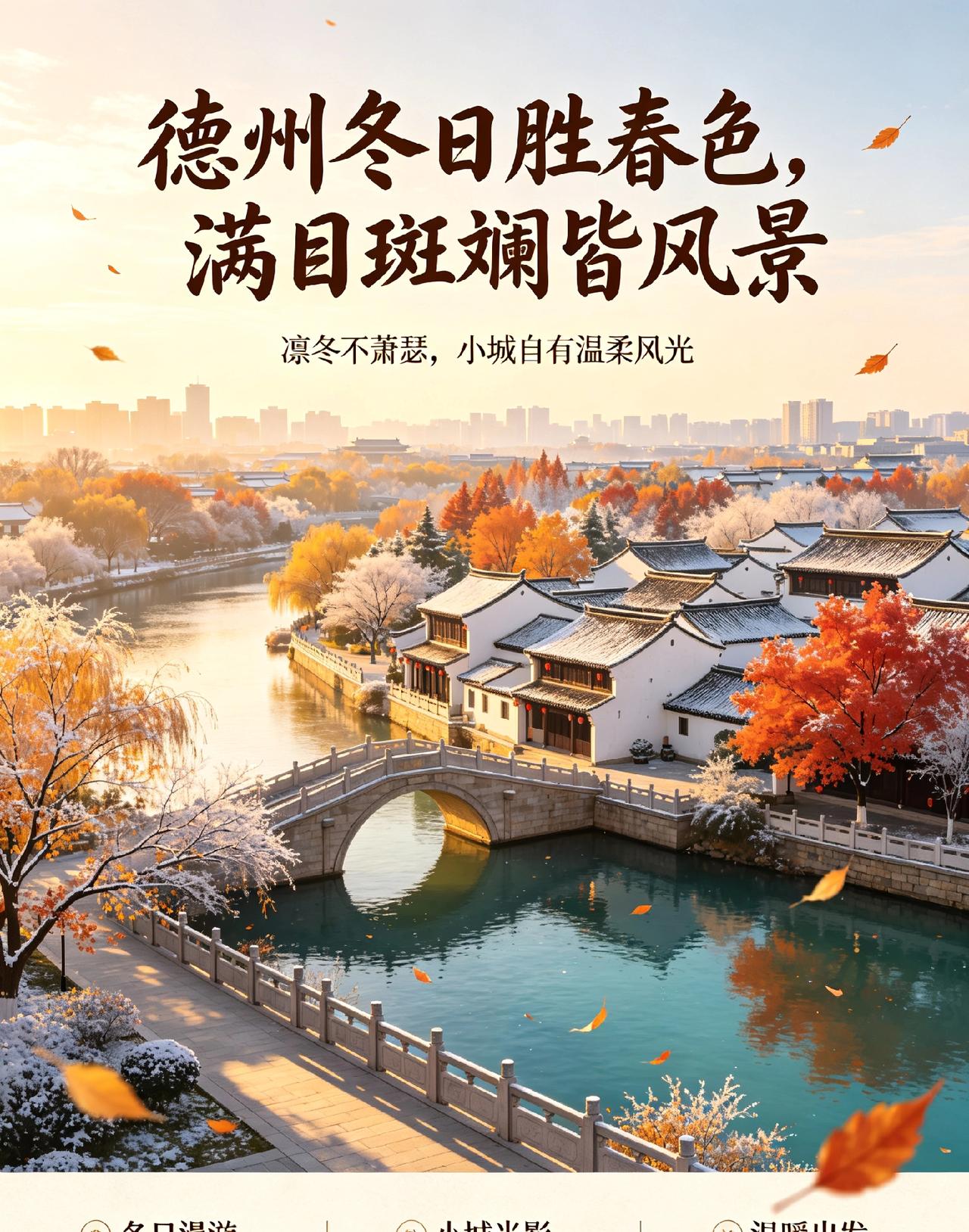 德州冬日胜春色，满目斑斓皆风景
凛冬不萧瑟，小城自有温柔风光
