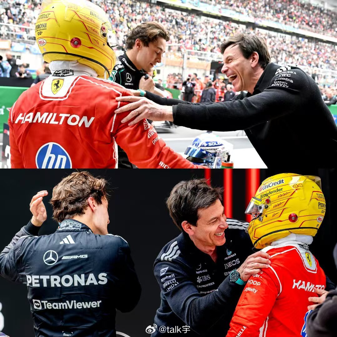 toto在昨天对以前的心头好汉密尔顿表示恭喜后又对现在的白月光维斯塔潘表达了远程