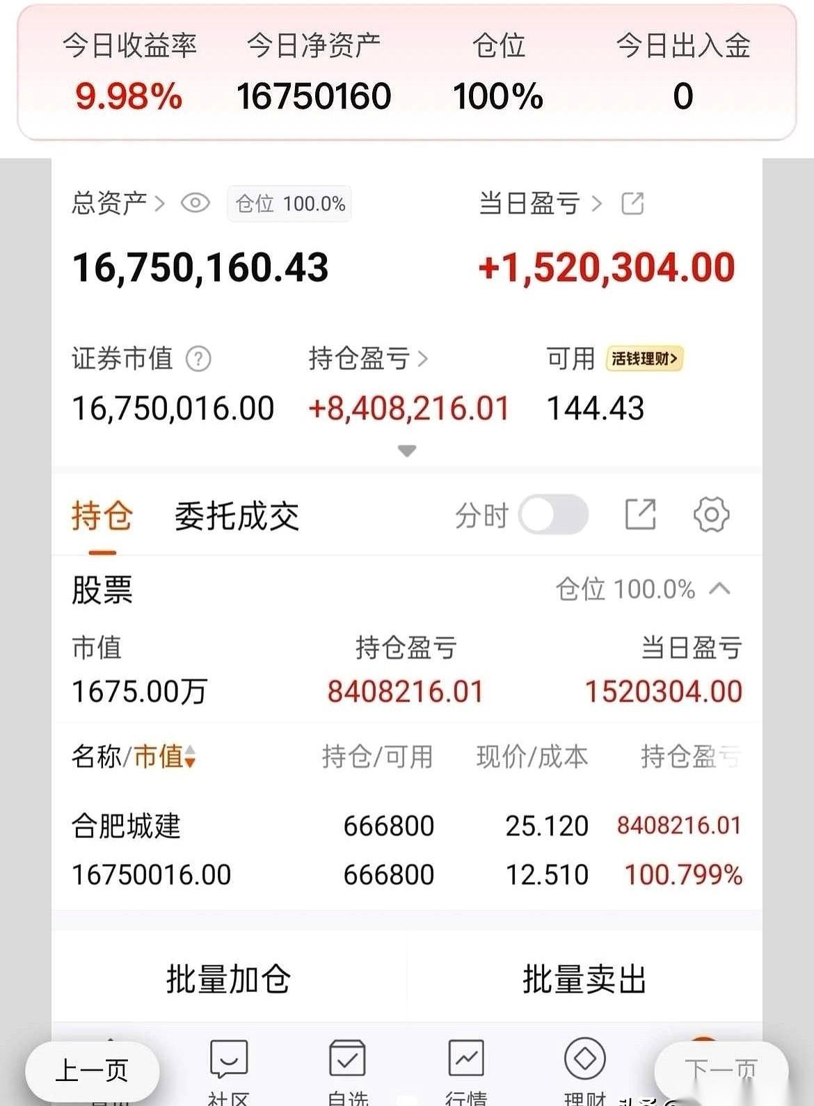 刚才刷手机，又看到个晒千万股票账户的。
我都气笑了。
你要真有几千万在股市里沉浮
