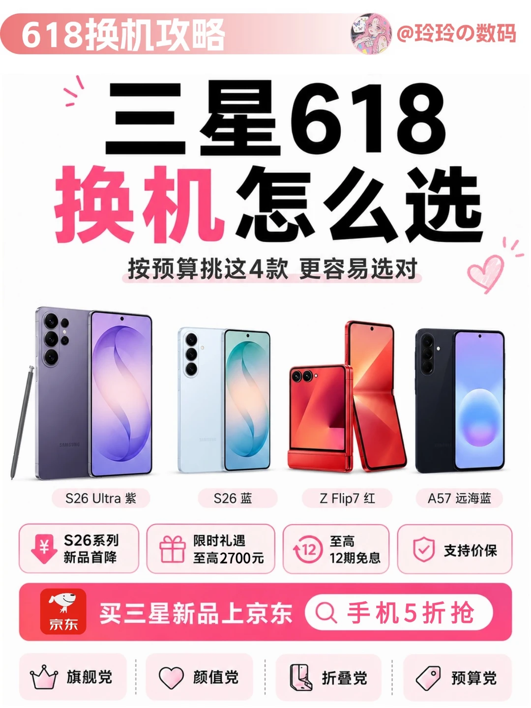 三星618换机怎么选？按预算抄作业📱速看