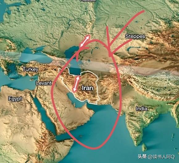 特朗普说不排除向伊朗派遣地面部队的可能！他明显是在虚张声势，看看伊朗地图就懂了！