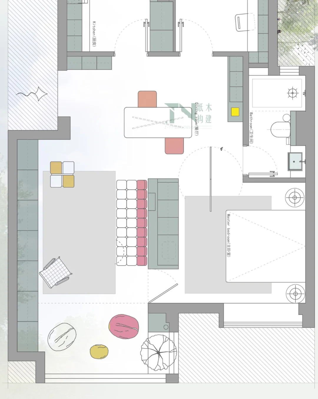 80m²老破小改造/开启甜蜜生活/三版方案