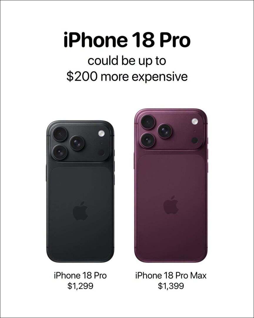 9月苹果手机真要涨价了？iPhone 18 Pro成本分析：成本增至726美元，