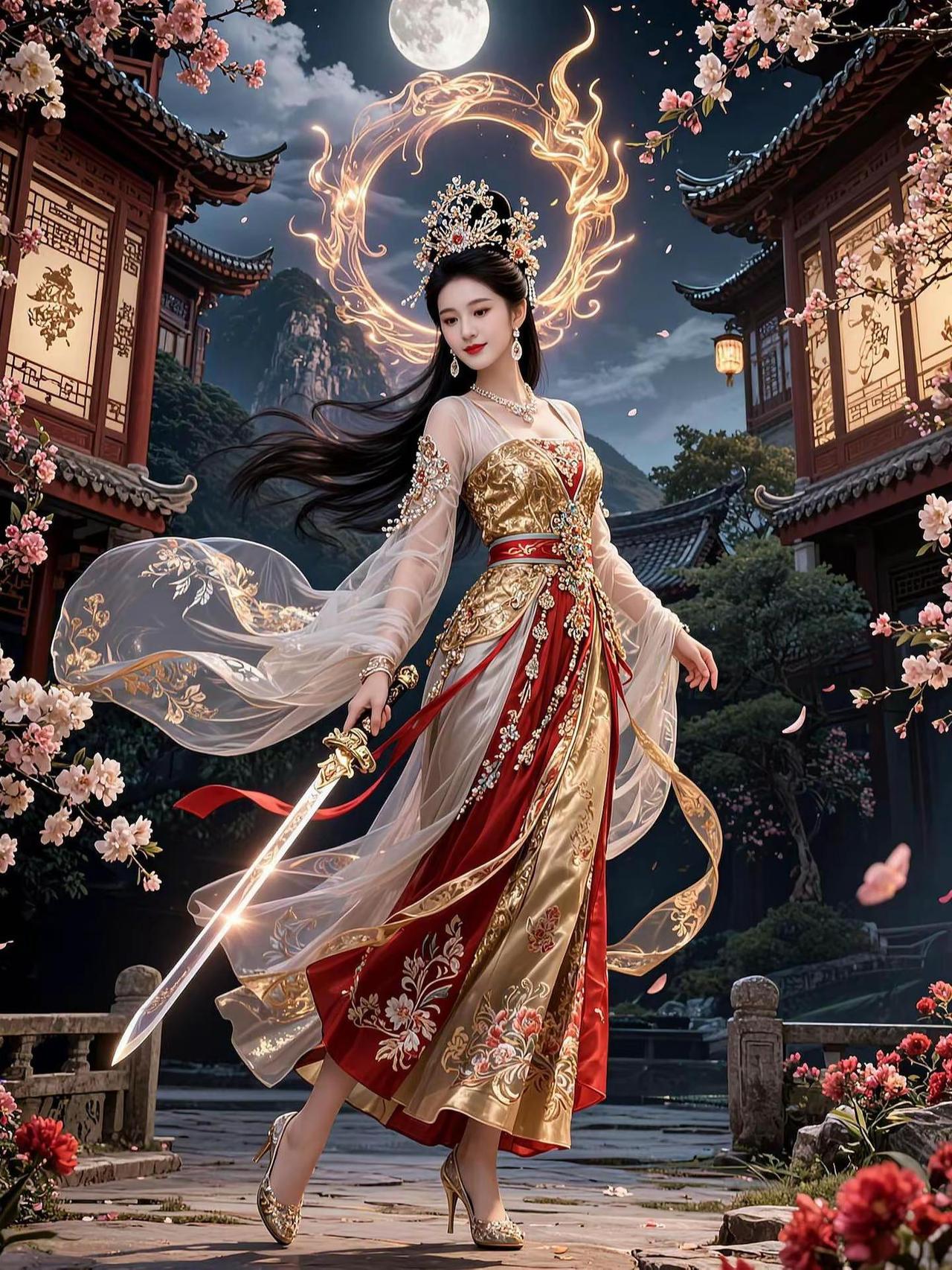 月神国风照 ai创作